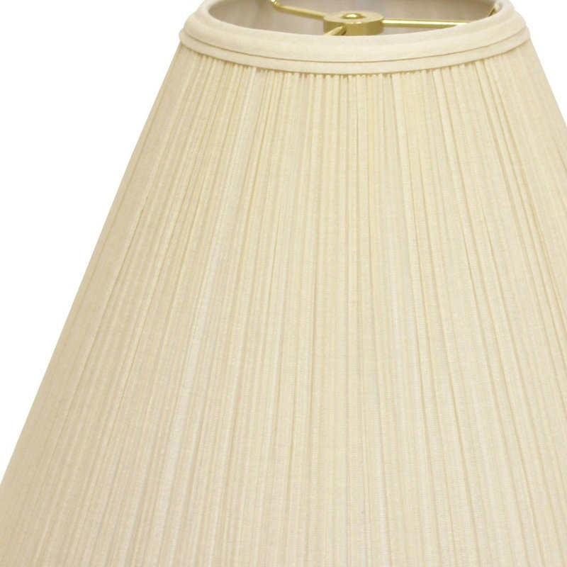 Deep Cone Slanted Broadcloth Lampshade, 10" H x 13" W x 13" D, Ivory