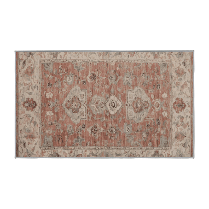 Tapis gris lavable à la machine, Rectangle 8 pi x 10 pi