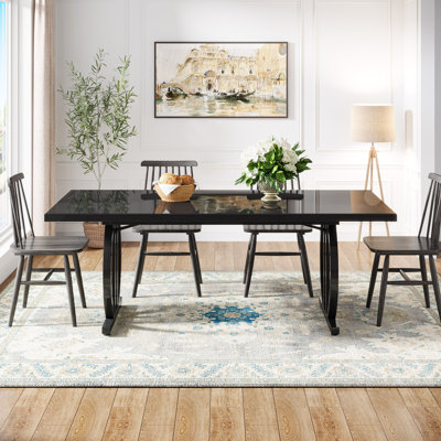 Metal Top Dining Table