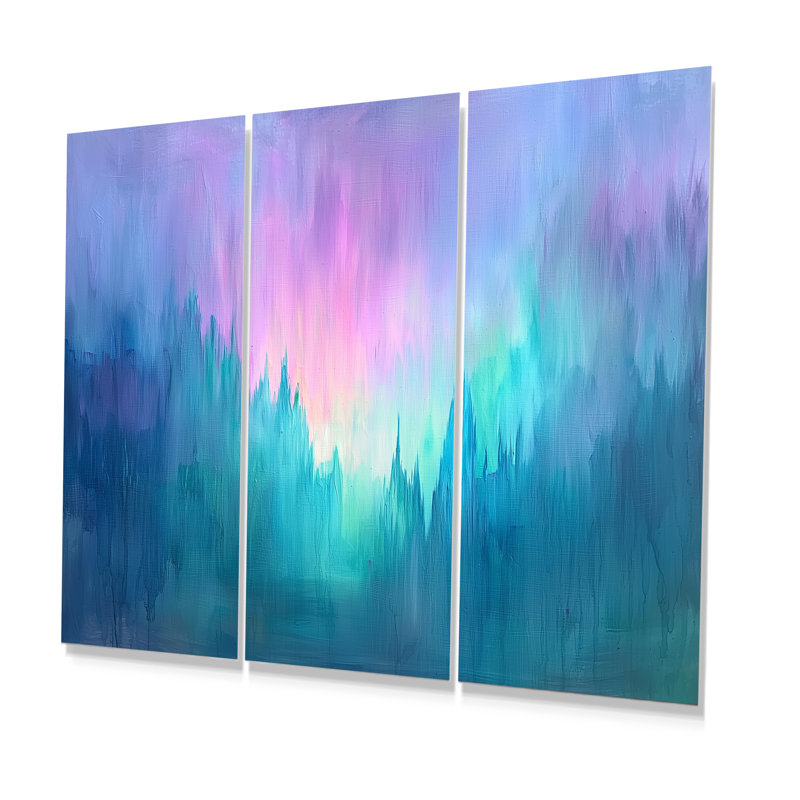 Ensemble de salon Aurora Bloom Minimal Sky Horizon II - Sky Wall Art, 28" H x 36" W, Frameless Print Metal, Ne s’applique pas