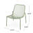 Stackable Outdoor Chair, Modern, Mesh Seating, Iron, 26.05"W X 22.54"D 26.05"H Chairs For Space, , Modern Seat, Metal Frame,