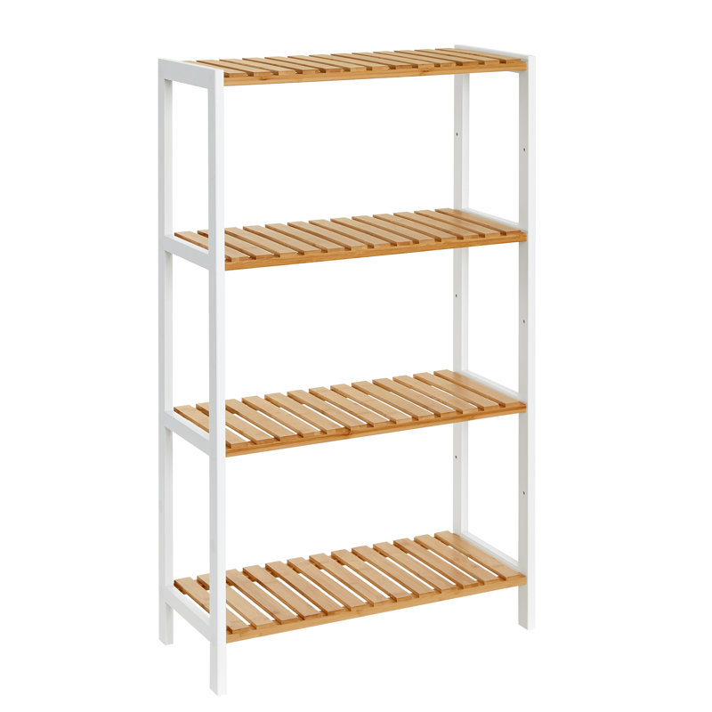 60cm W Bamboo / Rattan Shelving Unit, Natural