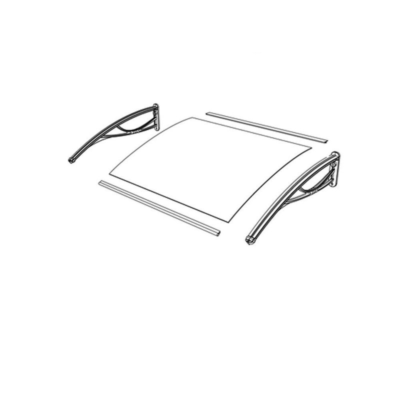 Auvent de porte standard en plastique d 3 pi x p 3 pi