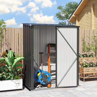 Anelia 152 cm x 91 cm steel tool shed