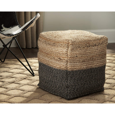 Repose-pieds rectangulaire rayé 17,5 po Amiriya