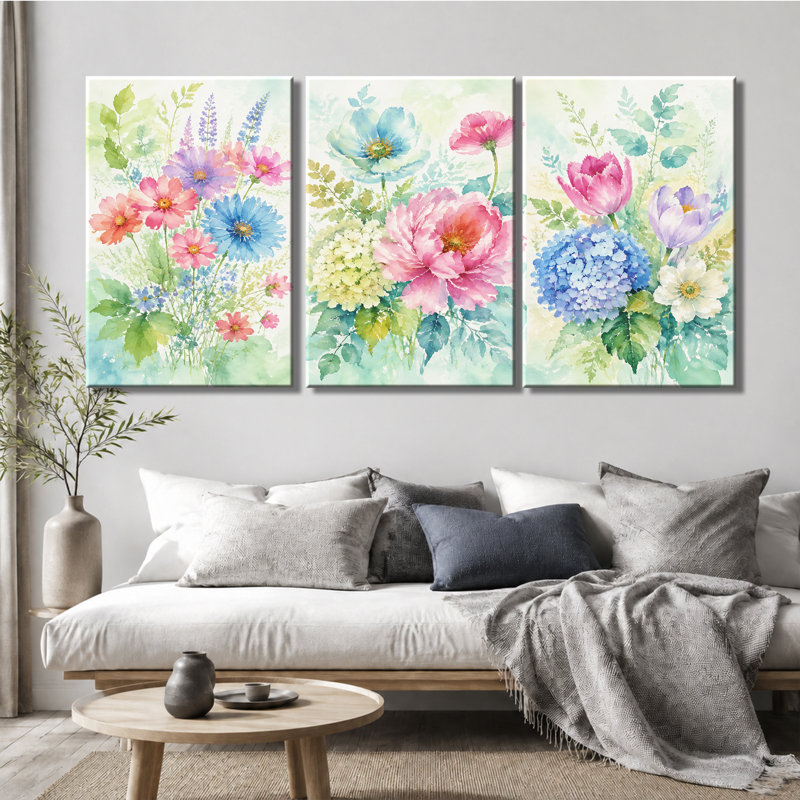 Impression sur toile à 3 panneaux muraux mixtes, 16 * 24 pouces * 3