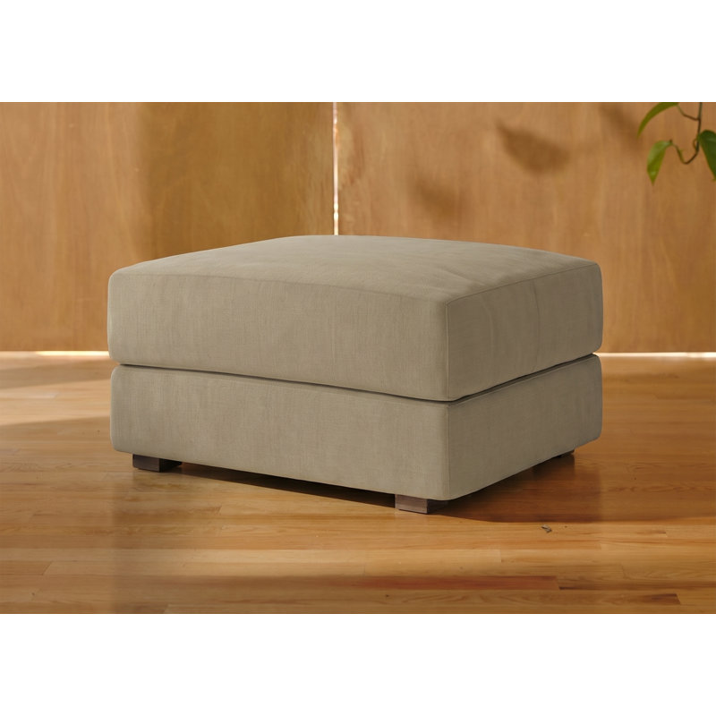 All-Natural Elevate Ottoman, Sand Hemp Blend