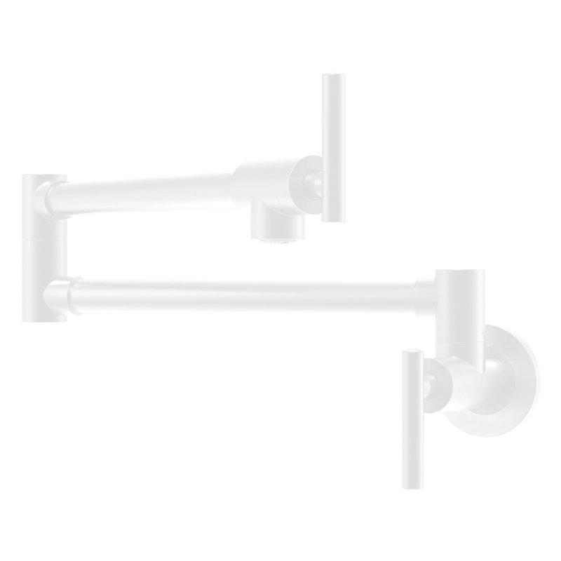 Robinet remplisseur blanc mat, MANNOX-II-W