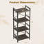 Bibliothèque 2 pièces avec structure en métal et supports de rangement en bois pour le salon, chêne gris et noir-1071816424