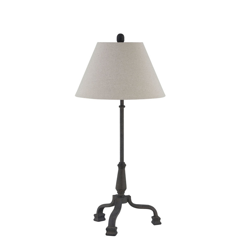 Lampe de table 30,5 po avec abat-jour en lin Marvin, noir