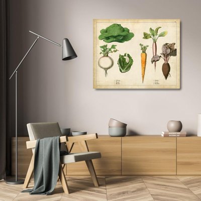 «August Grove®», œuvre d'art sur toile tendue, "Légumes de cuisine et racines I"