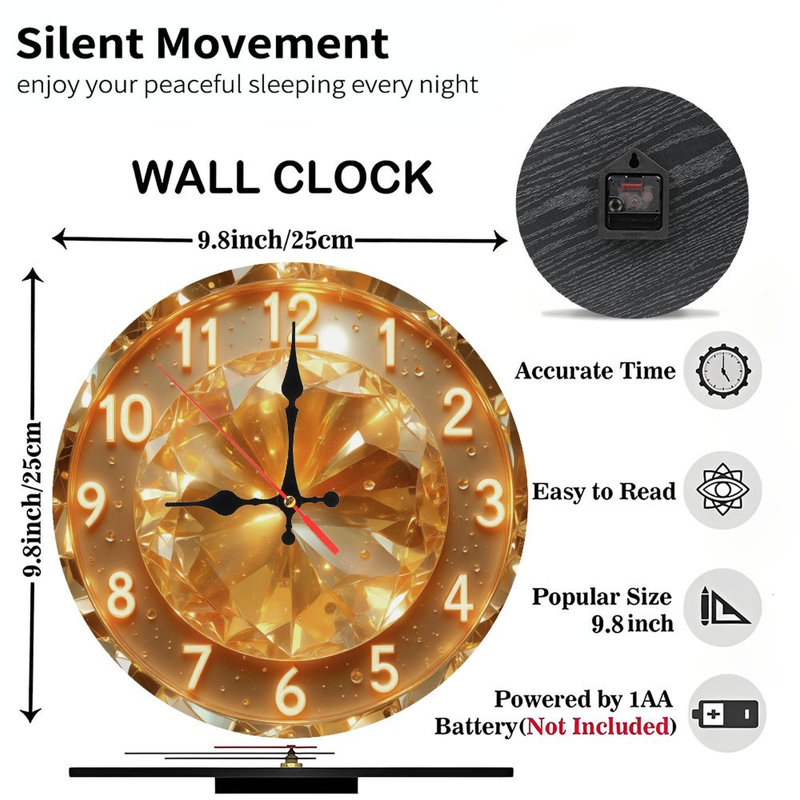 Horloge ornée de diamants