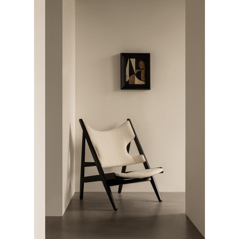 Knitting, Lounge Chair, Walnut Base, Upholstered Seat and Back PC3T, EU/US - CAL117 Foam, 0950 (Green), Baru, Baru, Sahco, Kvadrat