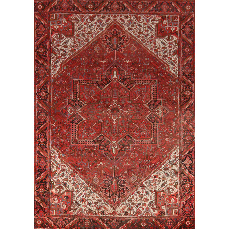 Tapis traditionnel géométrique rétro 10 x 13