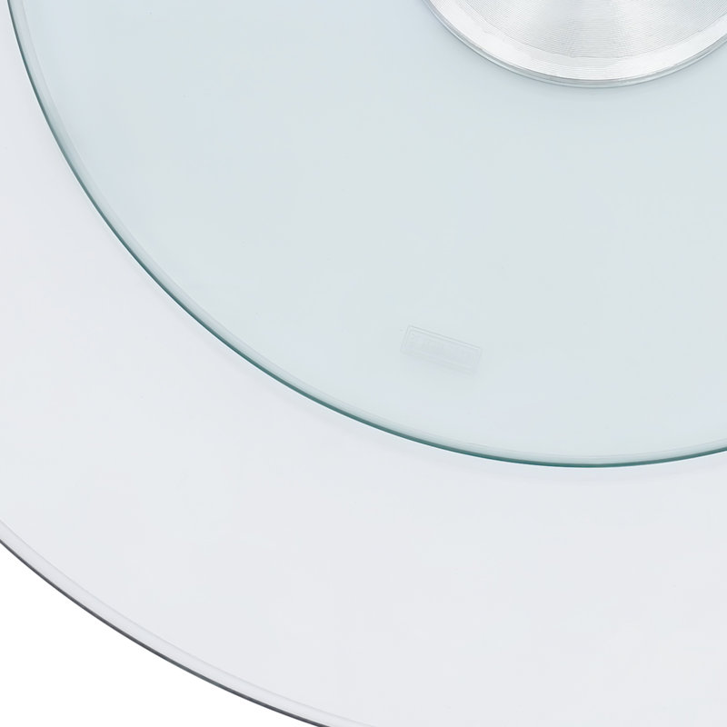 Pratte 27.56 Inches Transparent Round Tempered Glass Table Top, 2.75" H x 23.62" W x 23.62" D