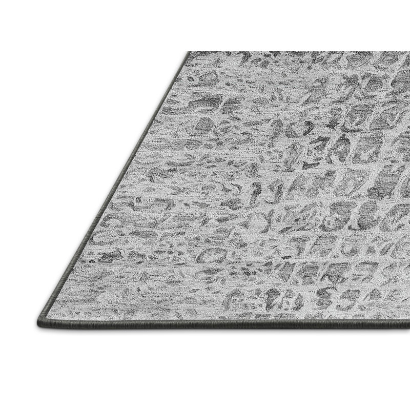Tapis gris contemporain 2336, Rectangle 2 pi x 3 pi