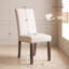 Bontrager Nailed Trim Linen Parsons Dining Chairs With Solid Wood Legs-815921273
