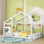 Lit simple en bois, lit simple en bois avec tablette, sans sommier, lit simple