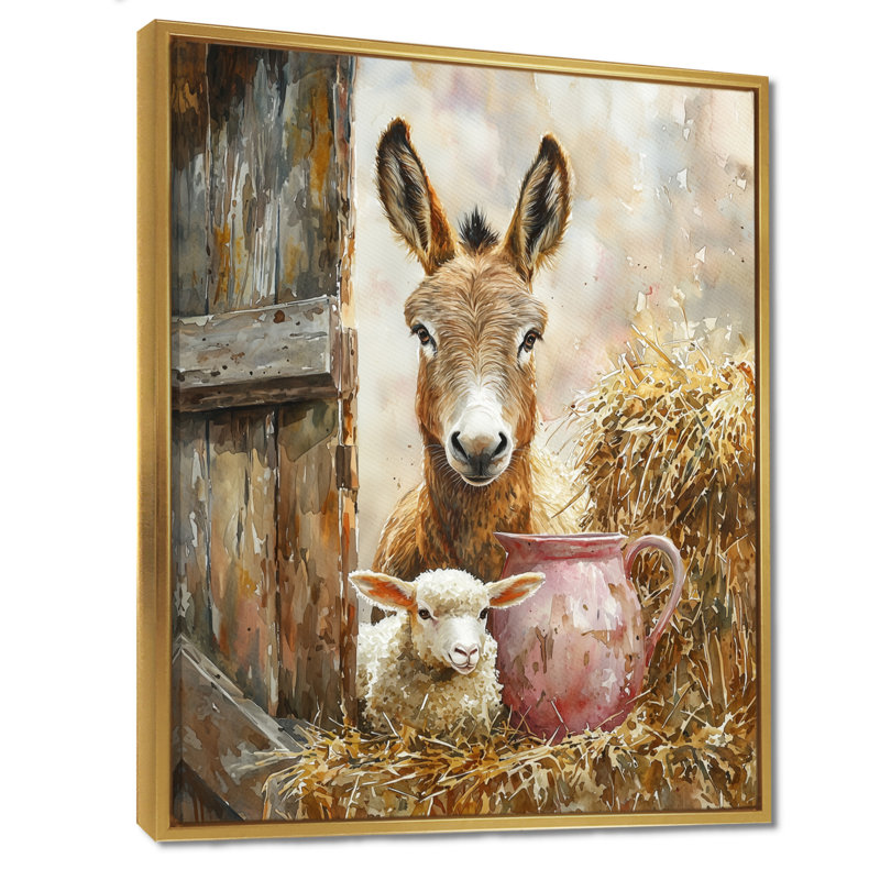 Dragomila - Animals Wall Art, H 20 po x l 12 po, Reproduction encadrée sans passe-partout, Doré