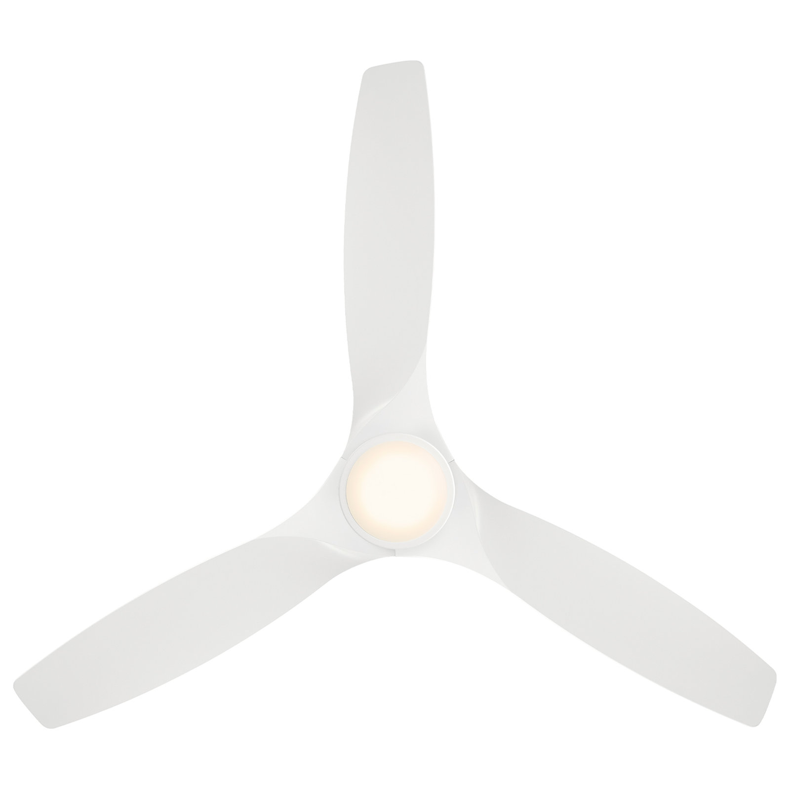 Skylark Smart Ceiling Fan with LED Light Kit, Matte White, 54" Wide, Matte White