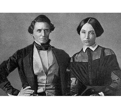 " Jefferson Davis And His Wife "