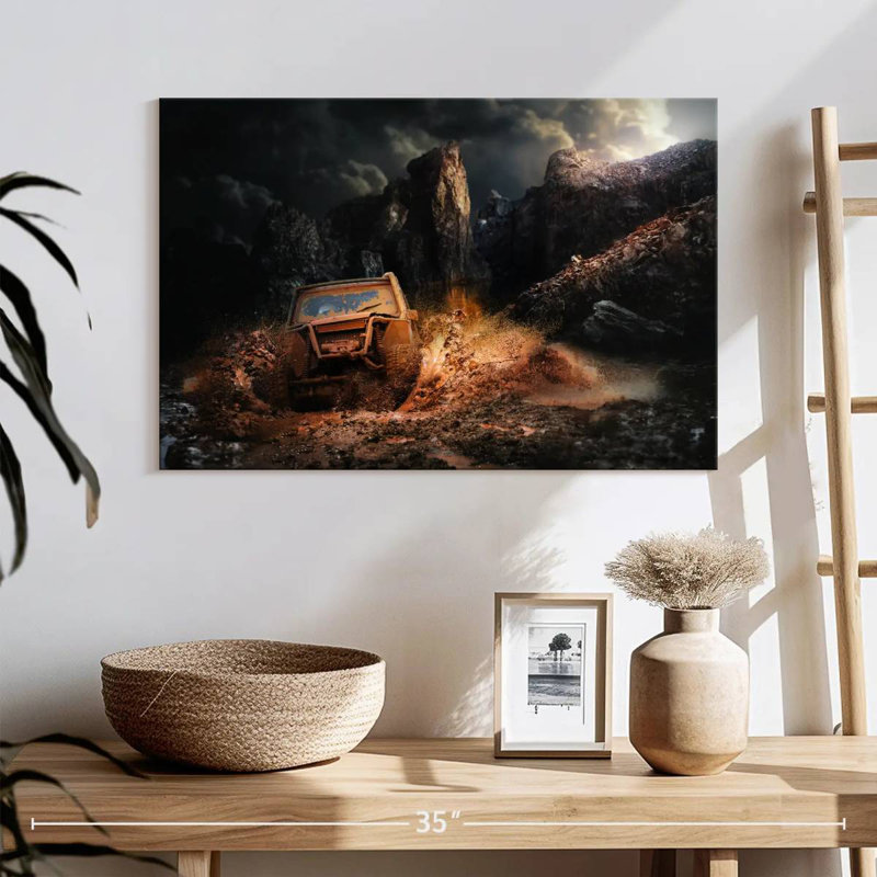 Mehar Muddy Truck, 8" H x 12" W
