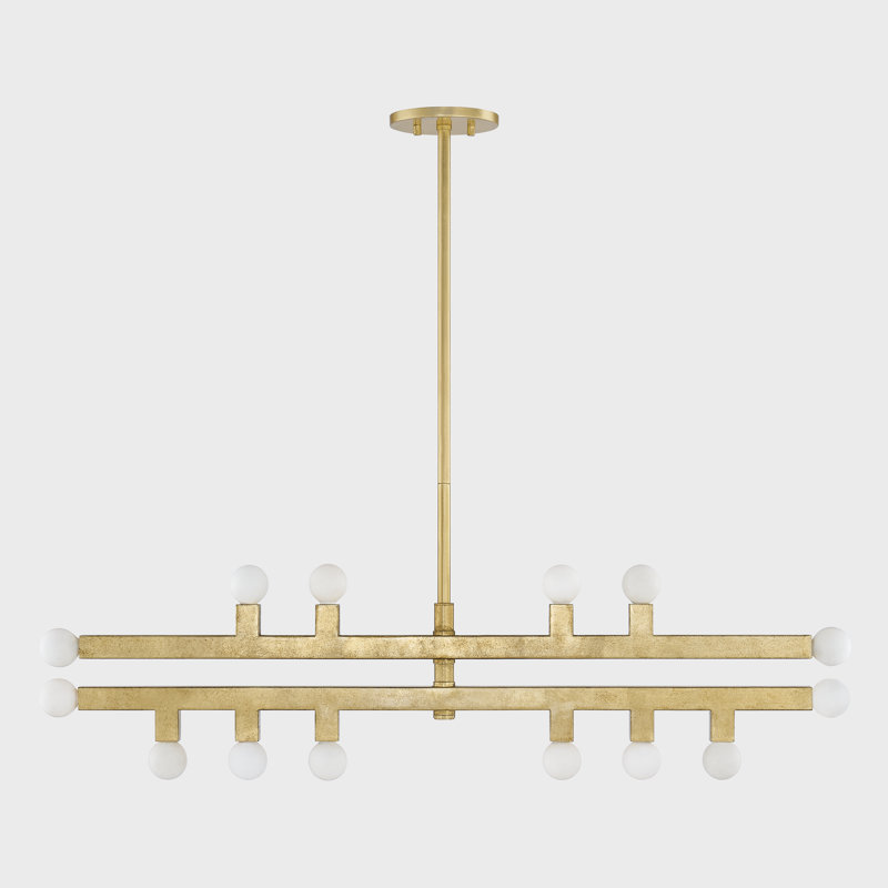 Lustre SUTTER par The Lifestyled Co, Feuille d'or rétro