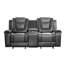 Causeuse inclinable double en similicuir Gurutz-1965923809