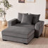 Corduroy Modular Chaise Lounger With Ottoman