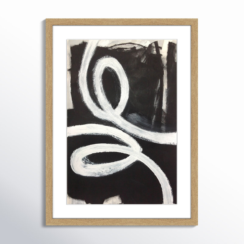 Swirly Swirls I by Casa Fine Arts, Natural Woodgrain Picture Framed, 23" H x 17" W x 0" D
