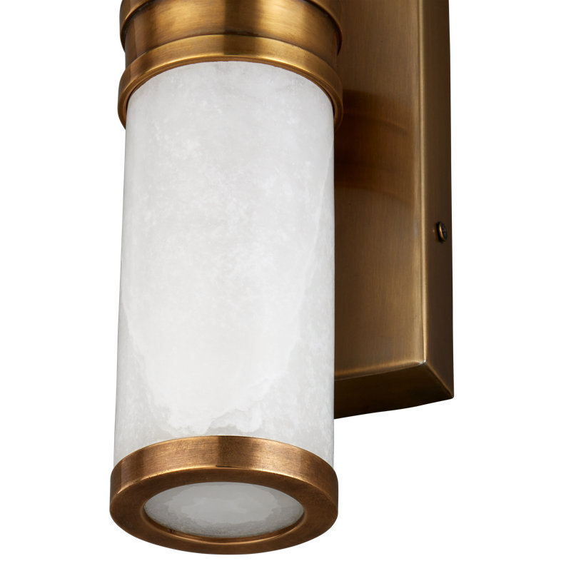 Brenham Wall Sconce, Natural/Vintage Brass, 11, 4.5" H x 28.5"W x 5"D