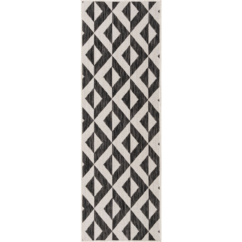 Tapis intérieur / extérieur Jill Zarin Napa, Tapis de couloir 2 pi x 6 pi 1 po