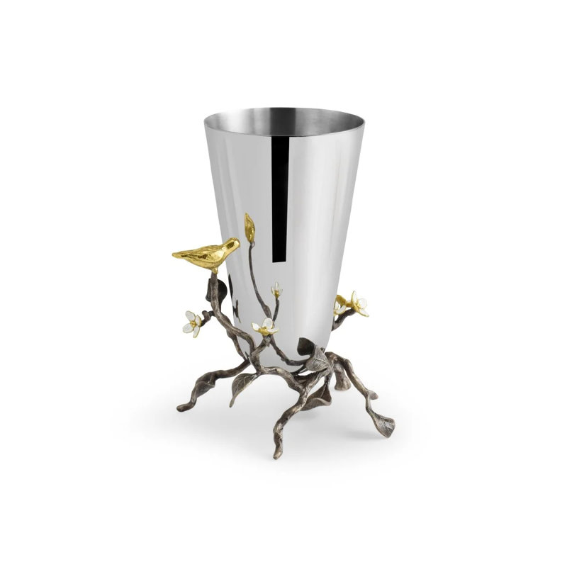 Lovebirds Handmade Table Vase, 8.5" H x 6.5" W x 6" D