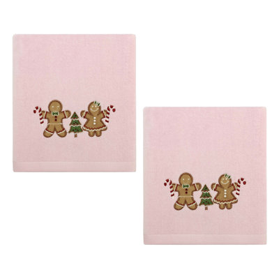  Gingerbread People 2-Pack Hand Towel Set
