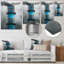 Monochromes bleu gris usine tour - usines murales salon d'art-1906064641-1906064643