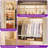 Navada 90.5"-149.5" Closet System with Wooden Drawers and Shoe Racks-1495319205