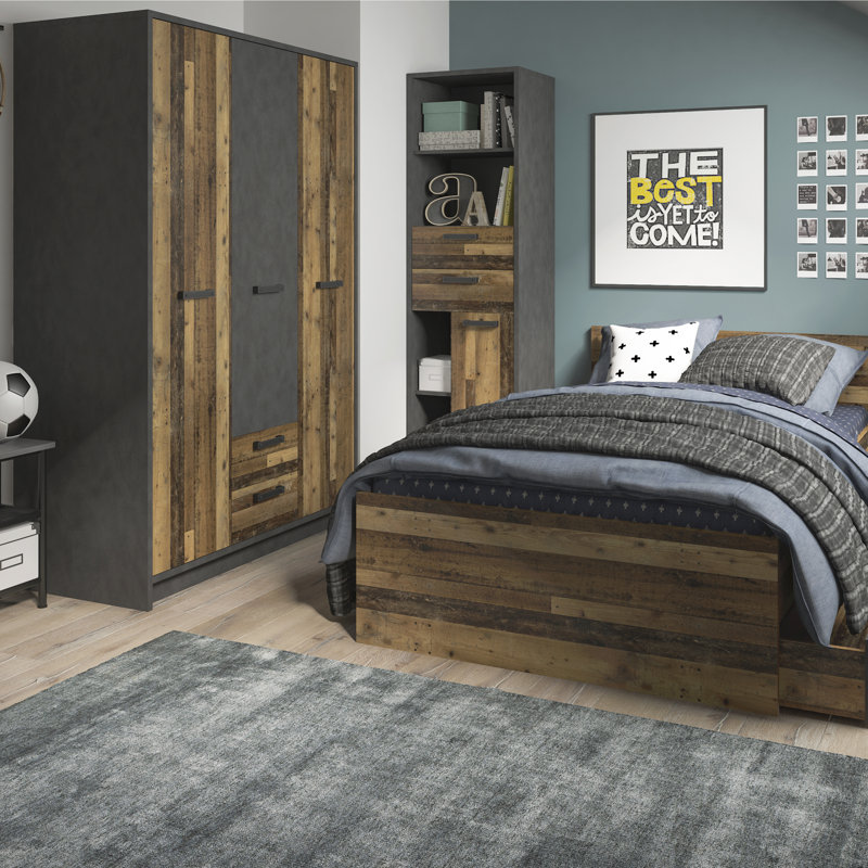 Demir 3 Door Manufactured Wood Wardrobe