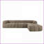 Canapé modulaire en forme de L 122 po 122 po - Mousse haute densité, entièrement assemblé faisant face à la droite pour le salon | Brun | Mousse, polyester | Dossier rembourré-1056273205