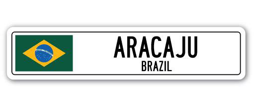 Panneau de signalisation en aluminium Baumbach Aracaju, Brésil, H 7 po x l 30 po x P 1 po