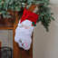 Chaussette de Noël 19,25 "à broderies rouges et blanches Ho Ho Ho