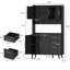 Armoire de cuisine de 70,9 po avec tablette à micro-ondes George Oliver, huche de cuisine moderne avec station de charge, grande armoire de plancher avec tiroirs et portes-797508364