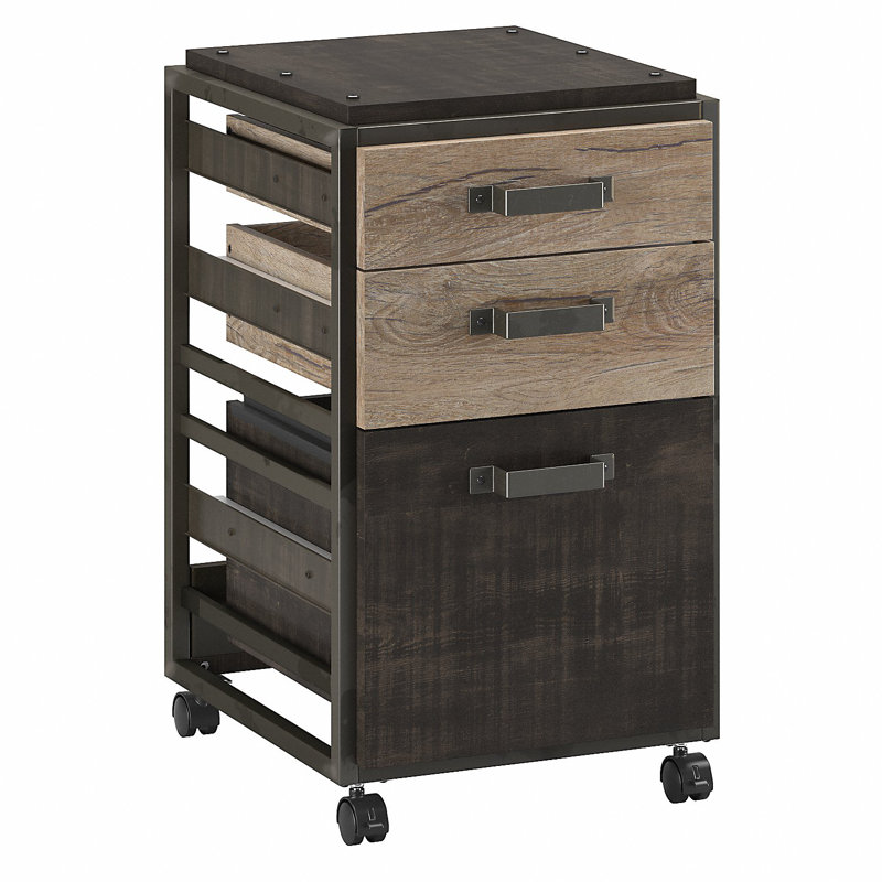 Paignt 62" Desk, Rustic Gray/Charred Wood, Rustic Gray