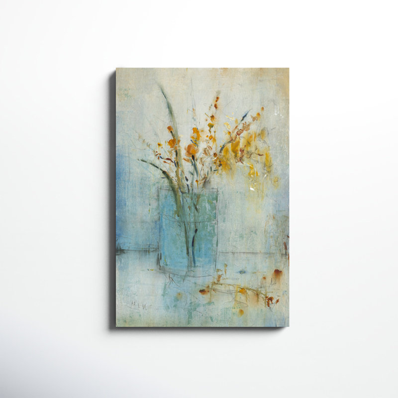 «Blue récipient II», peinture sur toile, H 36 po x l 24 po