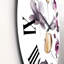 Fleurs sauvages roses et oranges - Horloge murale traditionnelle-60187033
