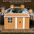 8X12 Ft Large Metal Storage Shed With Lockable Door, Ventilation And Smart Space - Saving For Backyard, Lawn Garden Equipment Brown Iron Structure Stabilized Frame 12X8 Outdoor Windows, Roof Spacious