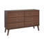 Commode double 6 tiroirs Breux pour chambre à coucher, commode large Mid-Century-1244507513