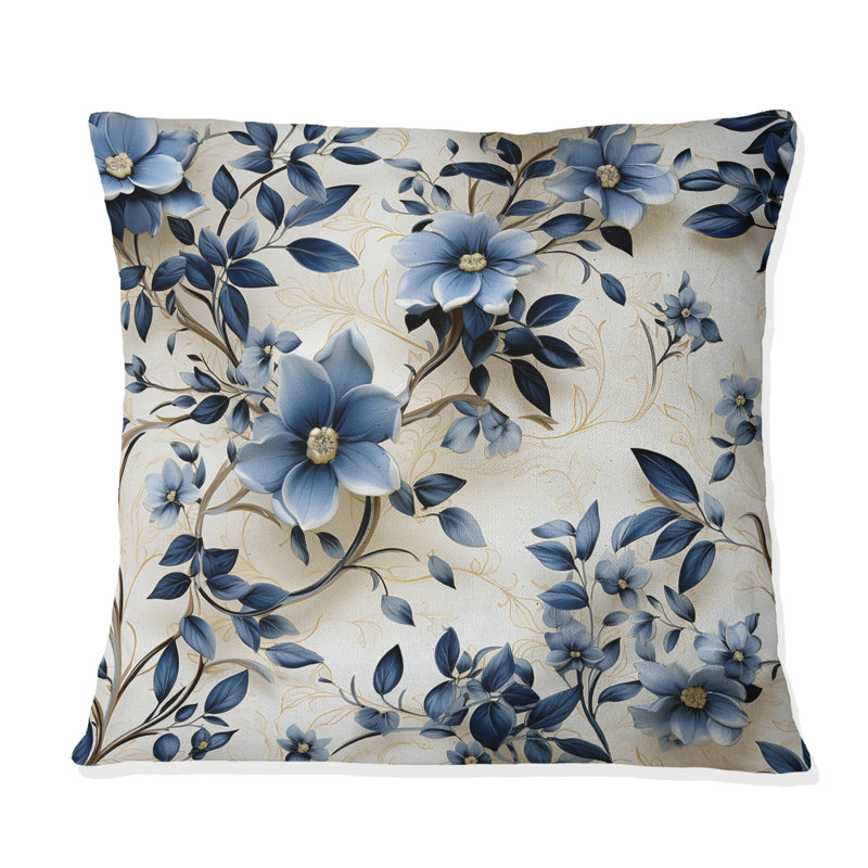 Coussin Cobalt, H 16 po x l 16 po