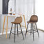 Tabourets de bar confortables en velours avec dossier, conception moderne pour îlot de cuisine ou bar, structure en métal robuste, facile à assembler