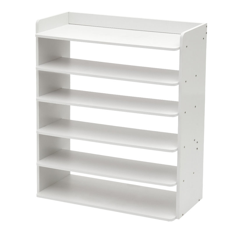 Warm white MDF shoe cabinet, 88cm x 82cm x 26cm, 6
