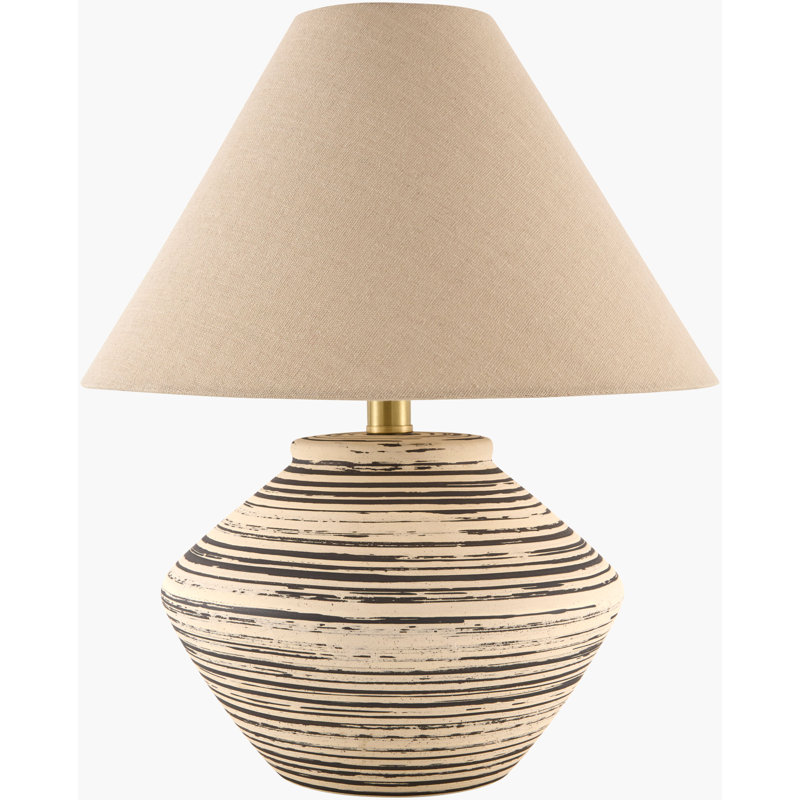 Lampe de table Rove, Brun, H 17,5 po x l 14 po x P 14 po